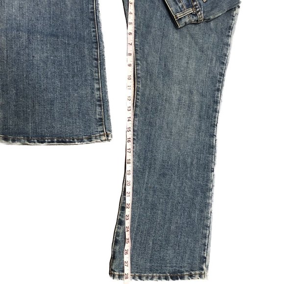 Zena Jeans Med Wash Embellished Brown Embroidery Rhinestones Womens Sz 14P - Picture 11 of 14